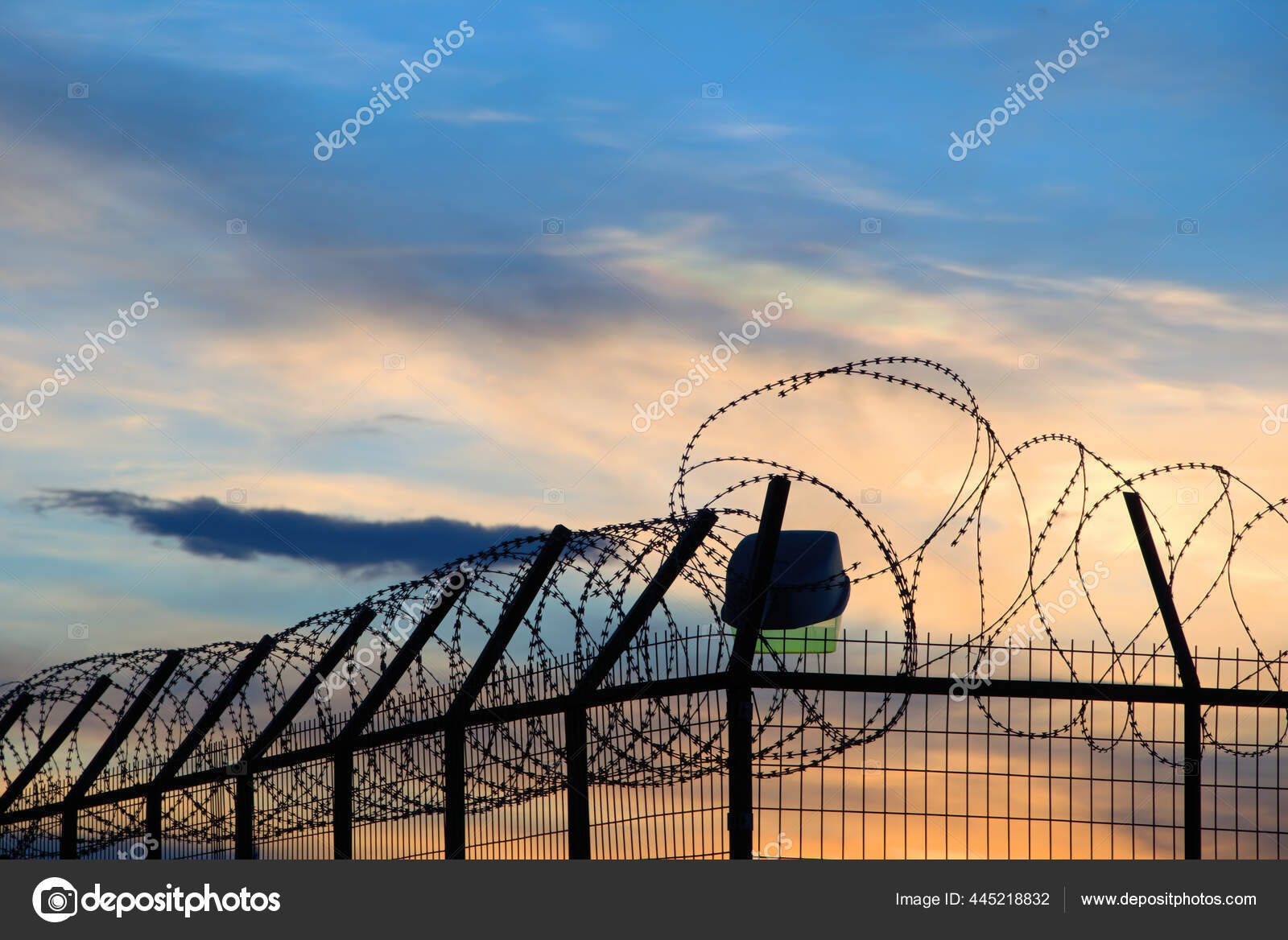 Barbed Wire Object Can Placed Outer Walls Fences Slows Hurt Stock Photo