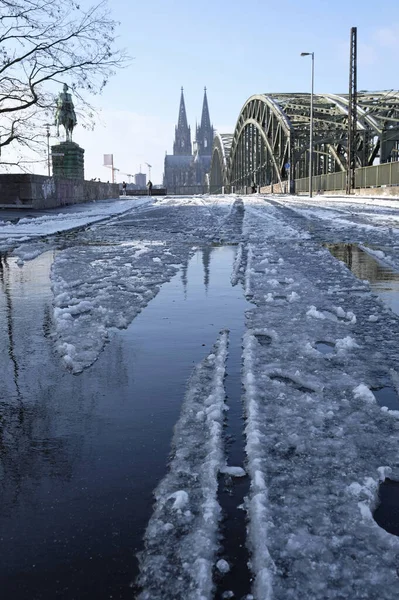 Vertical Shot Cologne Germany Wintertime — Stock Photo, Image