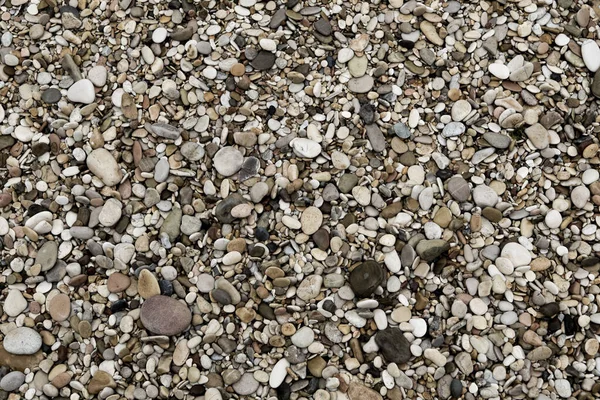 Een Bovenaanzicht Van Kleurrijke Stenen Textuur Het Strand — Stockfoto