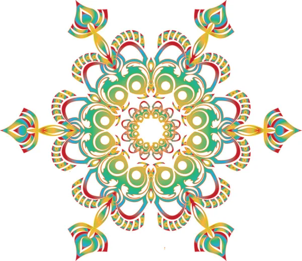 Eine Illustration Der Mandala Kunst Auf Weißem Hintergrund — Stockfoto