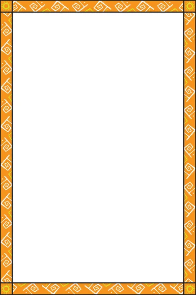 Illustrazione Verticale Una Cornice Arancione Con Uno Spazio Vuoto — Foto Stock