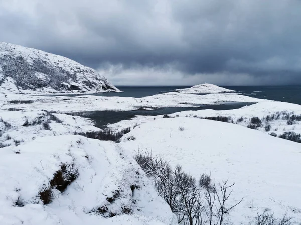 Vacker Bild Vintern Arktis Sommaroy Tromso Norge — Stockfoto