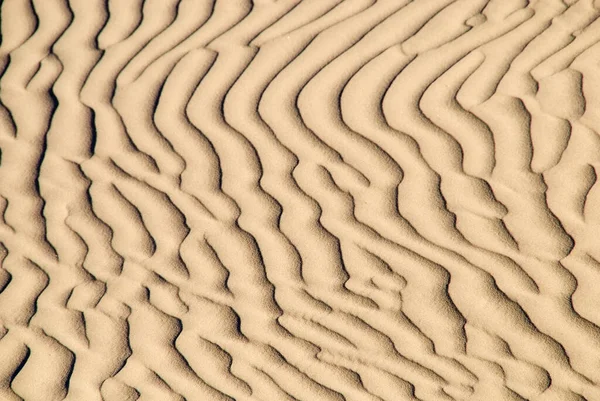 Ujęcie Bliska Struktury Fali Piaskowej Pustyni Piękna Tapeta — Zdjęcie stockowe