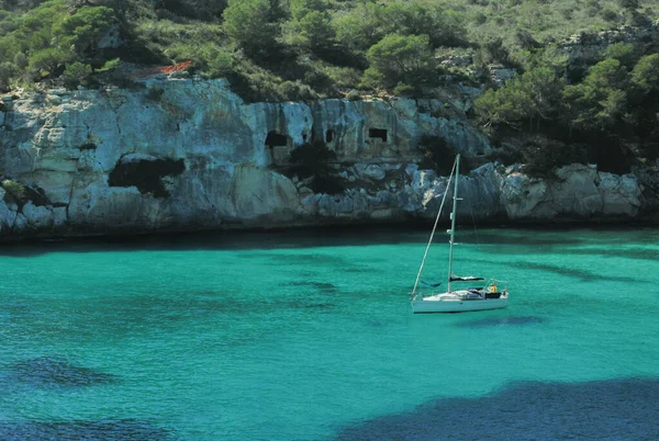 Μια Εκπληκτική Θέα Ενός Πολυτελούς Ιδιωτικού Γιοτ Μια Τροπική Θάλασσα — Φωτογραφία Αρχείου