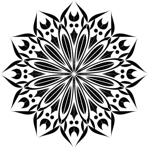 Μια Απεικόνιση Της Τέχνης Mandala Λευκό Φόντο — Φωτογραφία Αρχείου
