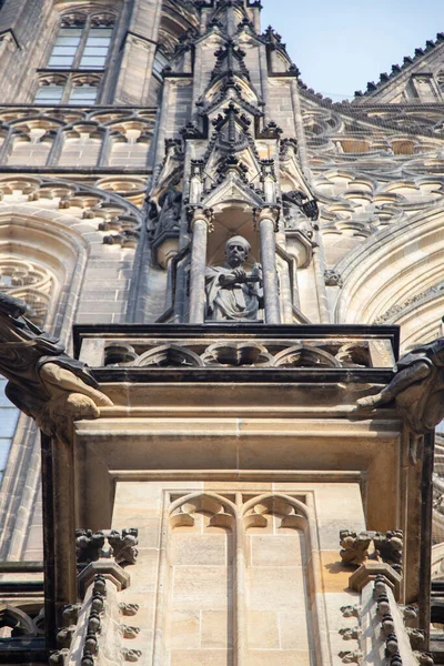 Διάσημος Ιστορικός Καθεδρικός Ναός Του Αγίου Βίτου Στην Πράγα Τσεχία — Φωτογραφία Αρχείου