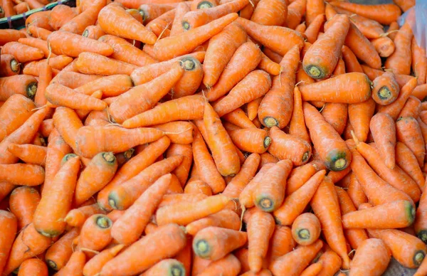 Una Vista Dall Alto Carote Fresche Mature Sul Mercato — Foto Stock