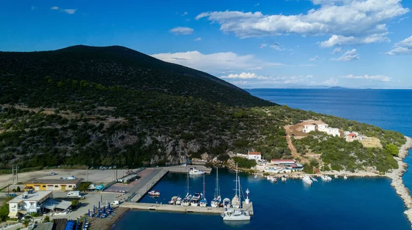 Yunanistan Daki Adanın Havadan Görünüşü — Stok fotoğraf