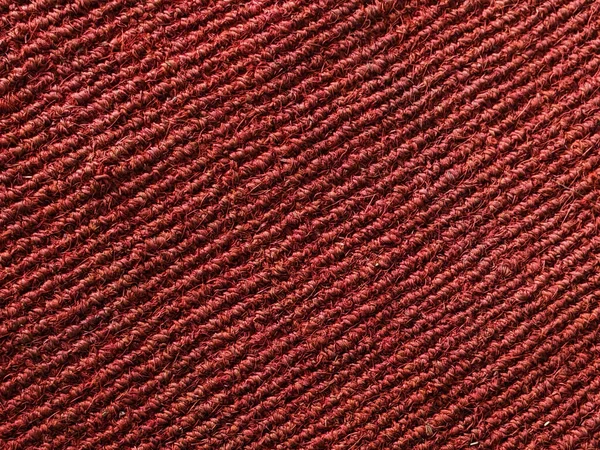 Uma Vista Superior Closeup Material Poliéster Vermelho Usado Para Uma — Fotografia de Stock