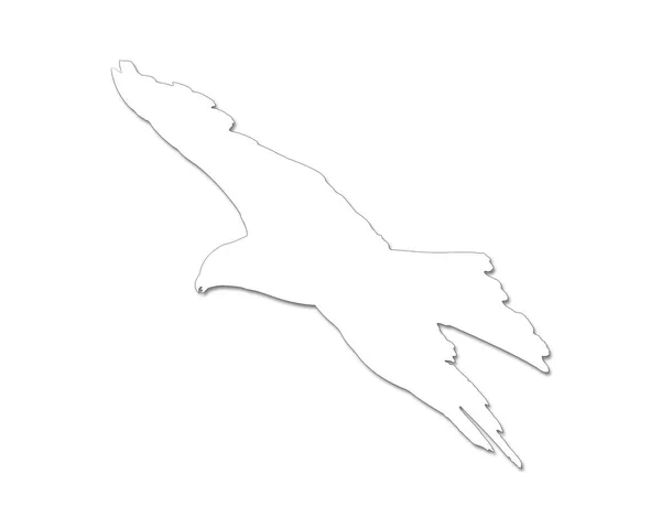 Una Ilustración Artística Águila Aislada Sobre Fondo Blanco — Foto de Stock