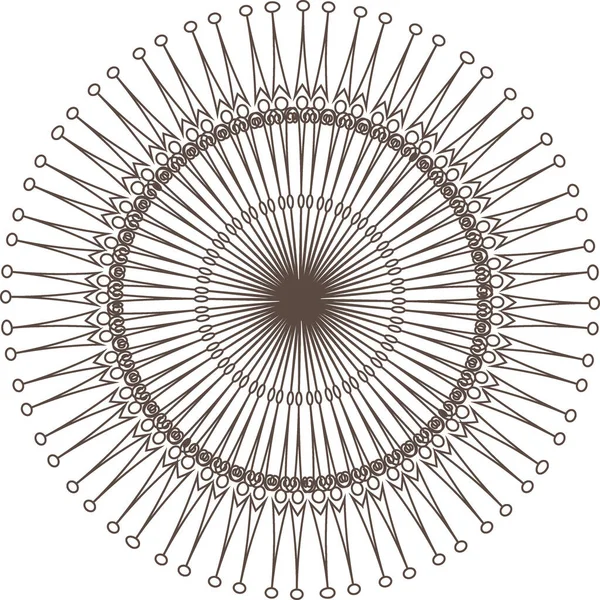 Uma Ilustração Arte Mandala Sobre Fundo Branco — Fotografia de Stock