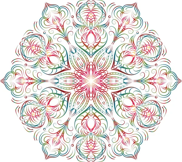 Eine Illustration Der Mandala Kunst Auf Weißem Hintergrund — Stockfoto