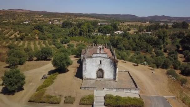 Piękny Widok Wysokiego Kąta Ermida Santa Clara Vidigueira Portugalia — Wideo stockowe