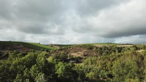 Kasvetli Bir Günde Portekiz Bulunan Genel Manzaranın Güzel Yüksek Açılı — Stok video