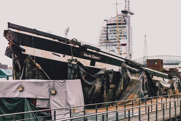 Bremerhaven Germany Jan 2021 Damaged Museum Ship Seute Deern Old — Stock Photo, Image