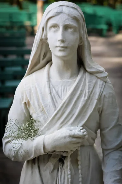Svislý Snímek Sochy Panny Marie — Stock fotografie