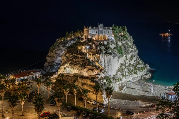 Vista Noturna Santuário Santa Maria Dell Isola Vista Mais Famosa — Fotografia de Stock