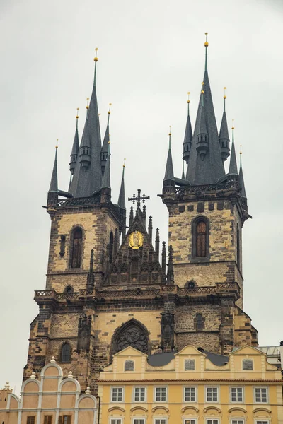 Prag Tschechische Republik 2013 Türme Der Liebfrauenkirche Prag Tschechische Republik — Stockfoto