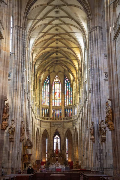 Prague République Tchèque Oct 2013 Intérieur Cathédrale Saint Vitus Prague — Photo