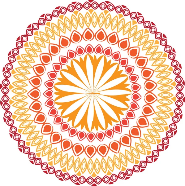 Illustration Art Mandala Sur Fond Blanc — Photo