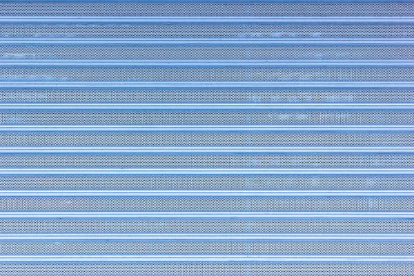 Abstraktní Modrá Perforovaná Brána Textury Pozadí — Stock fotografie