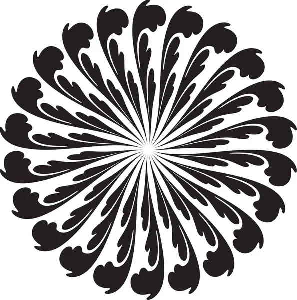 Černá Mandala Izolované Bílém Pozadí — Stock fotografie