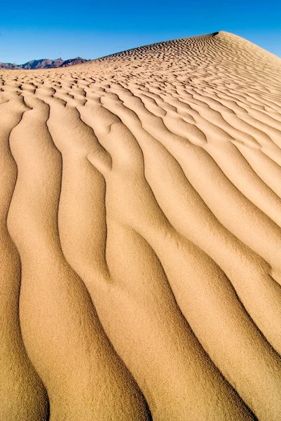 Plan Vertical Une Texture Onde Sable Dans Désert Beau Papier — Photo