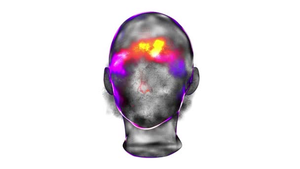 Illustrazione Dell Intelligenza Artificiale Del Volto Dell Apprendimento Automatico Apprendimento — Video Stock