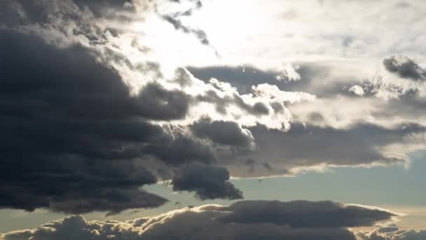 Piękne Chmury Niebie — Wideo stockowe