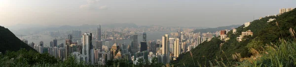 Una Vista Panorámica Hermoso Horizonte Hong Kong — Foto de Stock