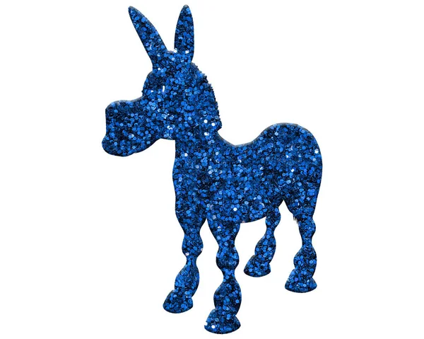 Eine Einfache Illustration Eines Esels Silhouette Mit Einem Blauen Design — Stockfoto