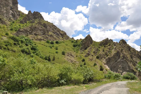 Eine Straße Den Bergen Der Armenischen Region Vayots Dzor Sommer — Stockfoto