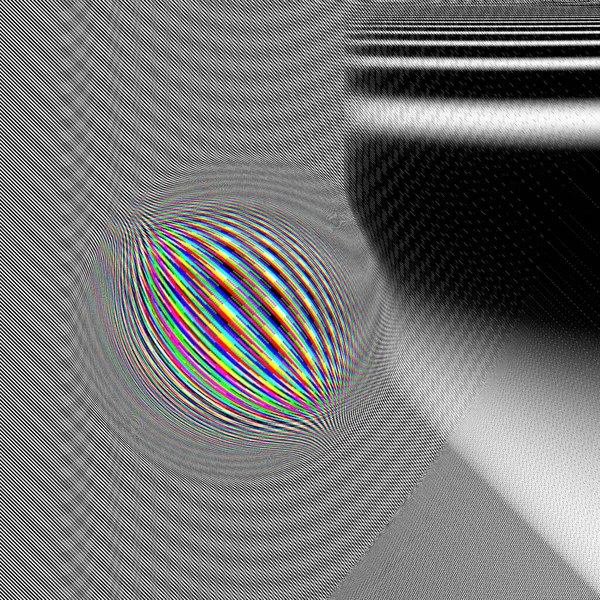 Una Ilustración Hipnótica Abstracta Patrones Geométricos Con Ondas Líneas Rayadas —  Fotos de Stock