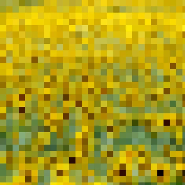 Eine Illustration Von Gelben Grünen Und Braunen Pixeln — Stockfoto