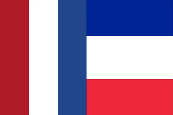 Illustration Flag Netherlands France Next Each Other — Stock Photo, Image