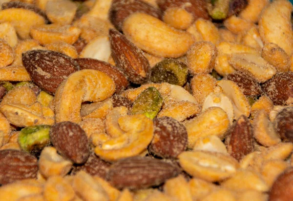 Closeup Shot Different Types Roasted Hazelnuts — Stock Photo, Image