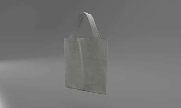 Renderowanie Tote Bag Izolowane Szarym Tle — Zdjęcie stockowe