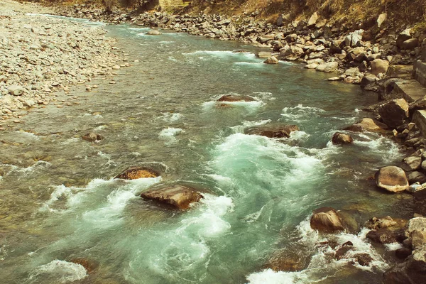 Прекрасный Снимок Реки Сват Вместе Маламом Джаббой Долиной Калам — стоковое фото