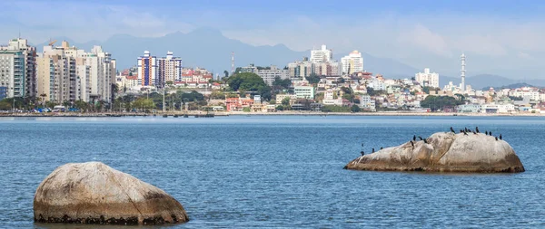 Uma Bela Vista North Bay Com Edifícios Altos Florianópolis Brasil — Fotografia de Stock