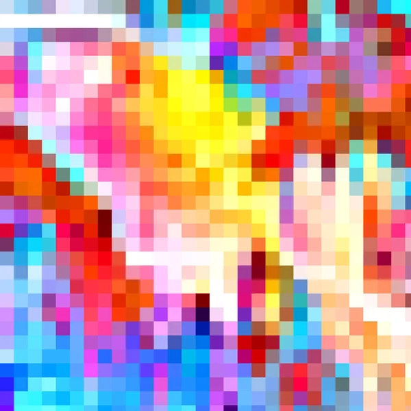 An illustration of colorful pixels