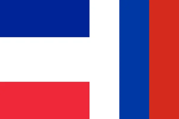 Illustration Flags France Russia Next Each Other — Stock Photo, Image