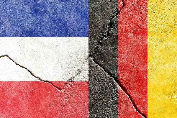 Μια Απεικόνιση Των Σημαιών Της Γαλλίας Και Της Γερμανίας Μια — Φωτογραφία Αρχείου