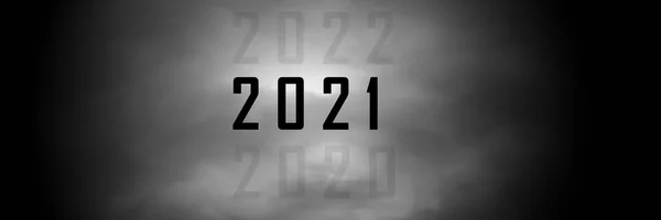 어두운 배경에 2021 — 스톡 사진