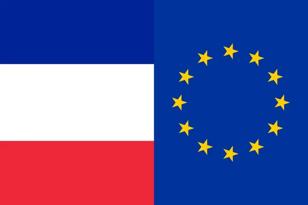 Ilustracja Flag Francji Obok Siebie — Zdjęcie stockowe