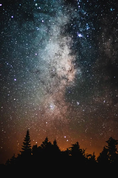 Uno Splendido Scenario Della Galassia Della Lattea Nel Cielo Notturno — Foto Stock