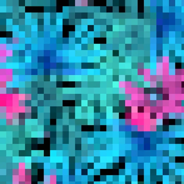 Illustration Large Turquoise Pixels Colorful Background — Stock Photo, Image