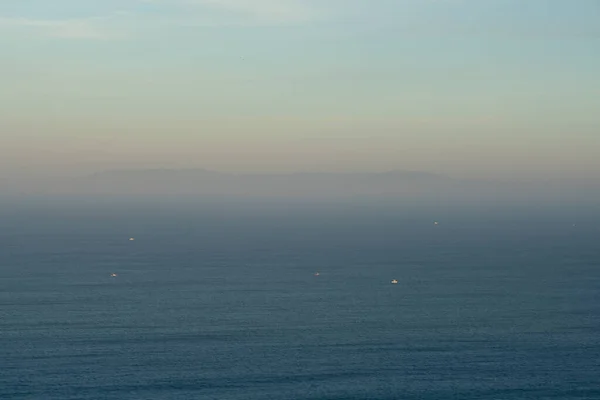 View Lisbon Middle Fog Sunrise Seen Cabo Espichel Cape Portugal — Stock Photo, Image