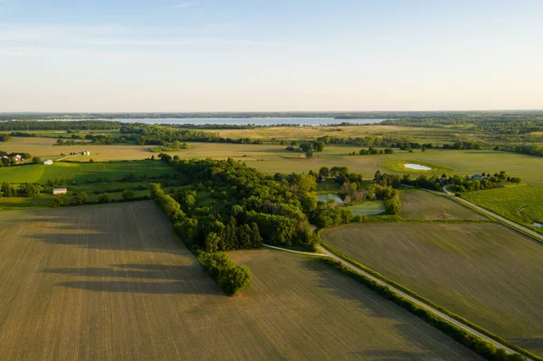 Вид Воздуха Красивый Сельский Пейзаж — стоковое фото