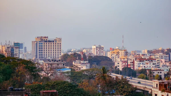 Ένα Αστικό Τοπίο Εμπορικών Κτιρίων Στην Πόλη Chittagong — Φωτογραφία Αρχείου