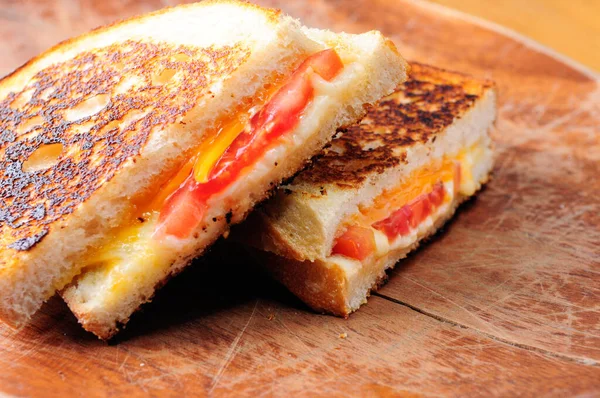 Classic Grilled Cheese Tomato Sandwiches — Stock Photo, Image